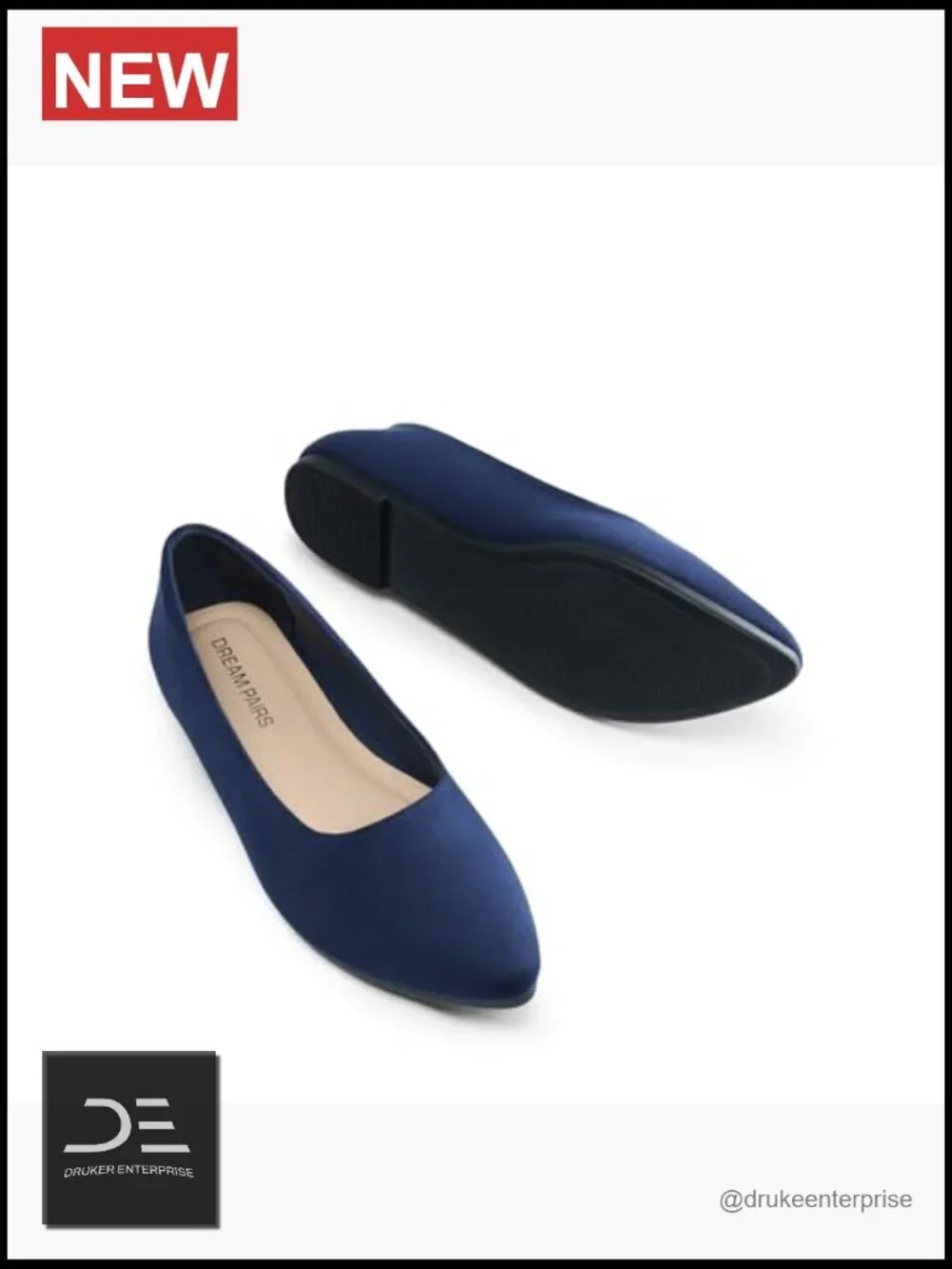Pointed Toe Flats Faux Suede Slip On Cushioned Business Office Work Ballet Shoes